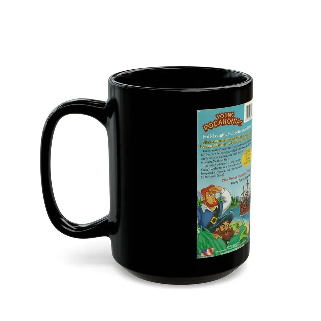 YOUNG POCAHONTAS (VHS COVER) - Black Coffee Mug - Go Mug Yourself