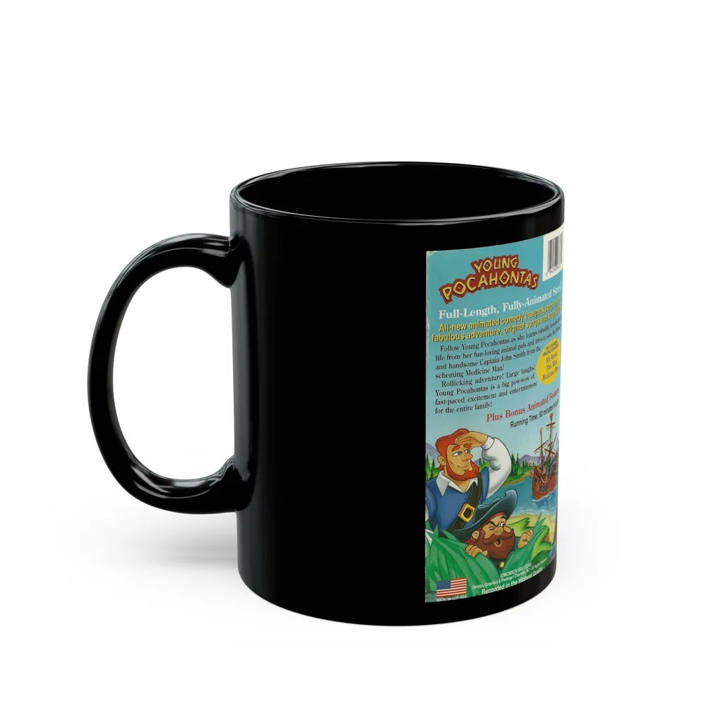 YOUNG POCAHONTAS (VHS COVER) - Black Coffee Mug-Go Mug Yourself