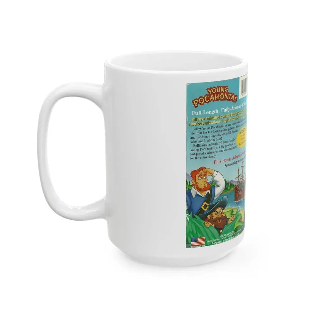 YOUNG POCAHONTAS (VHS COVER) - White Coffee Mug - Go Mug Yourself