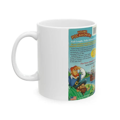 YOUNG POCAHONTAS (VHS COVER) - White Coffee Mug - Go Mug Yourself