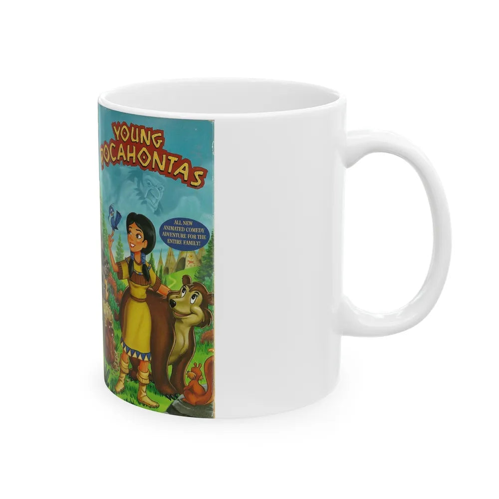 YOUNG POCAHONTAS (VHS COVER) - White Coffee Mug-Go Mug Yourself