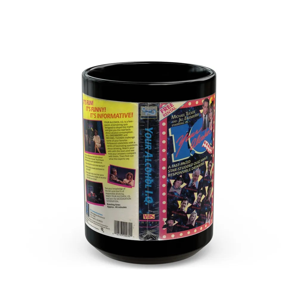 YOUR ALCOHOL IQ (VHS COVER) - Black Coffee Mug-15oz-Go Mug Yourself