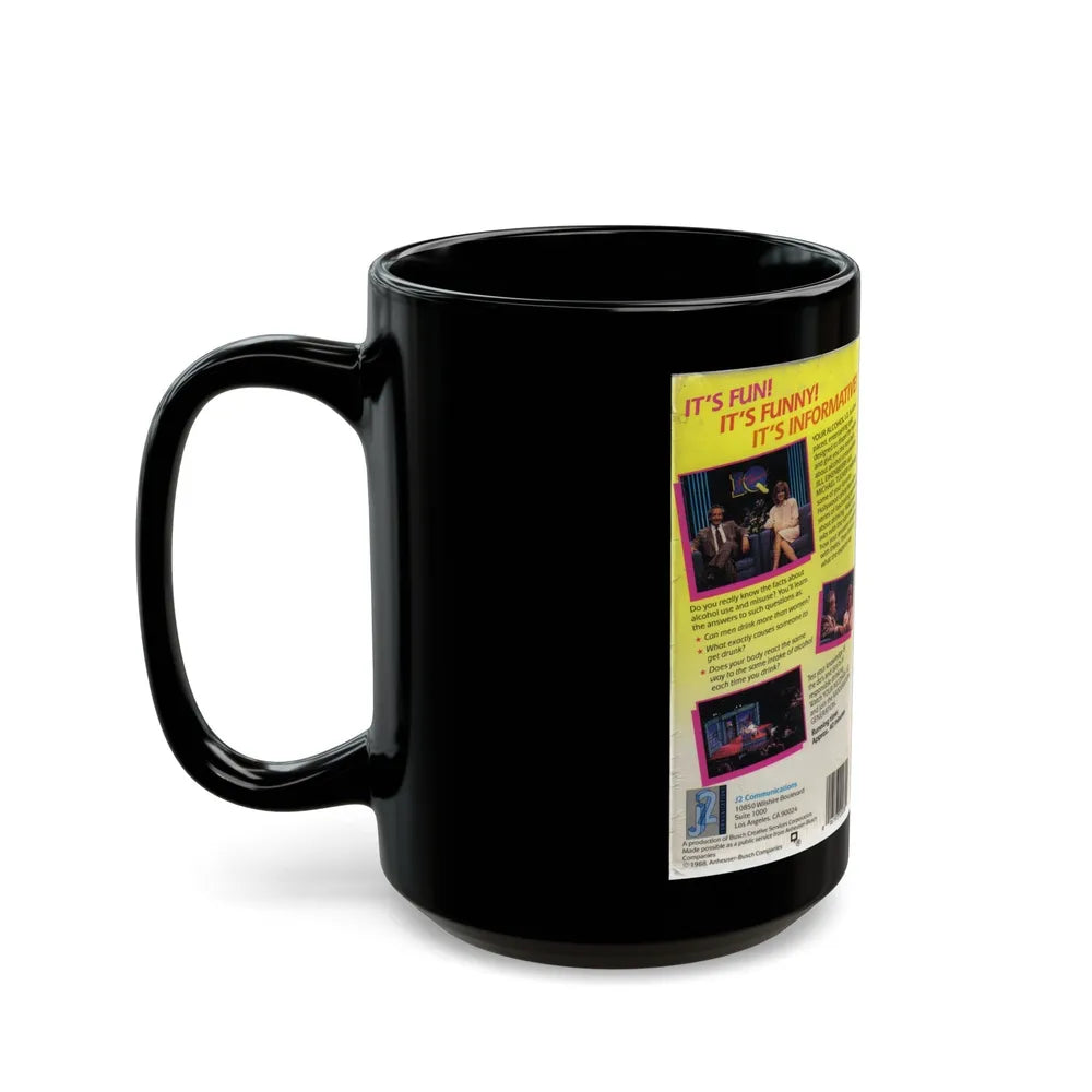 YOUR ALCOHOL IQ (VHS COVER) - Black Coffee Mug-Go Mug Yourself