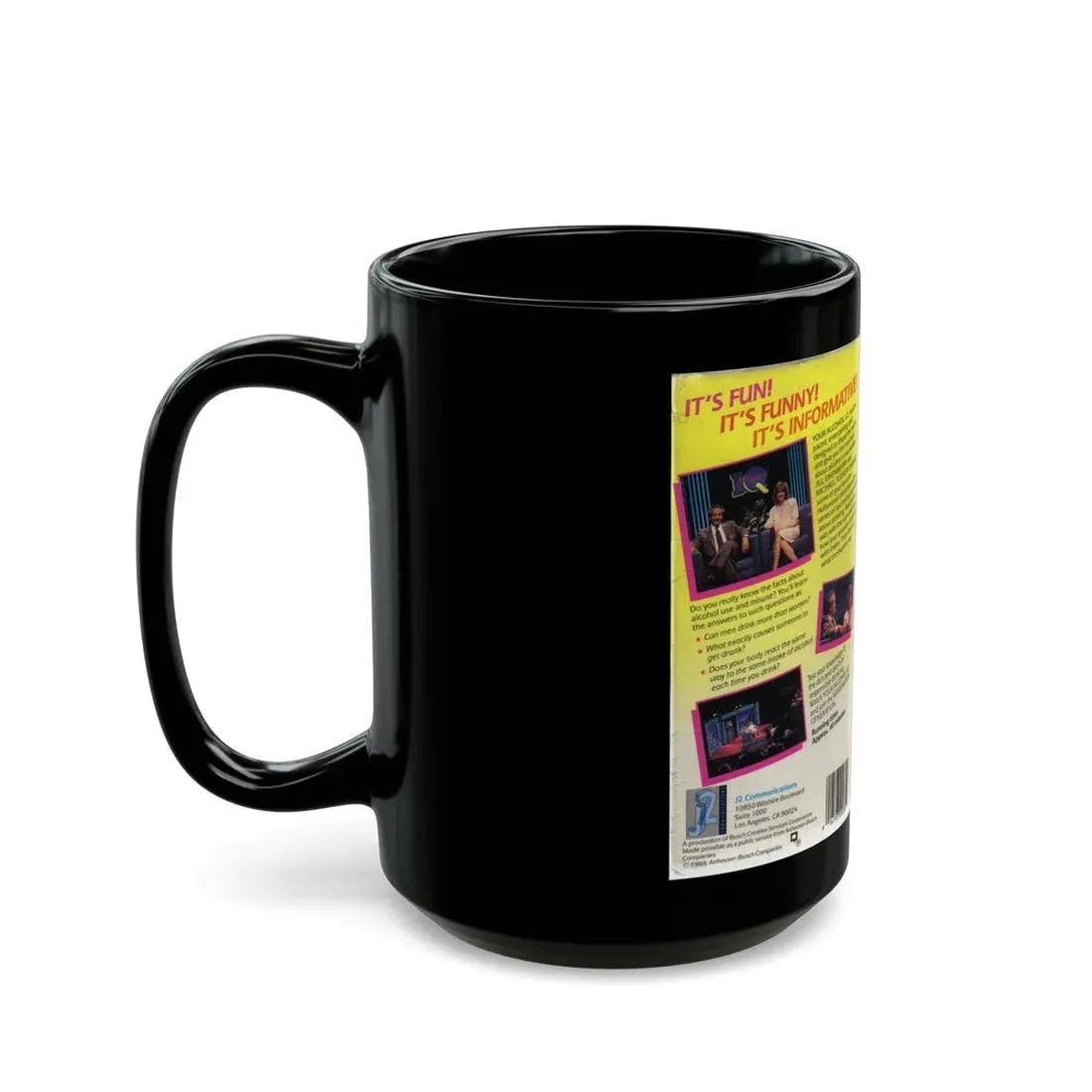 YOUR ALCOHOL IQ (VHS COVER) - Black Coffee Mug - Go Mug Yourself