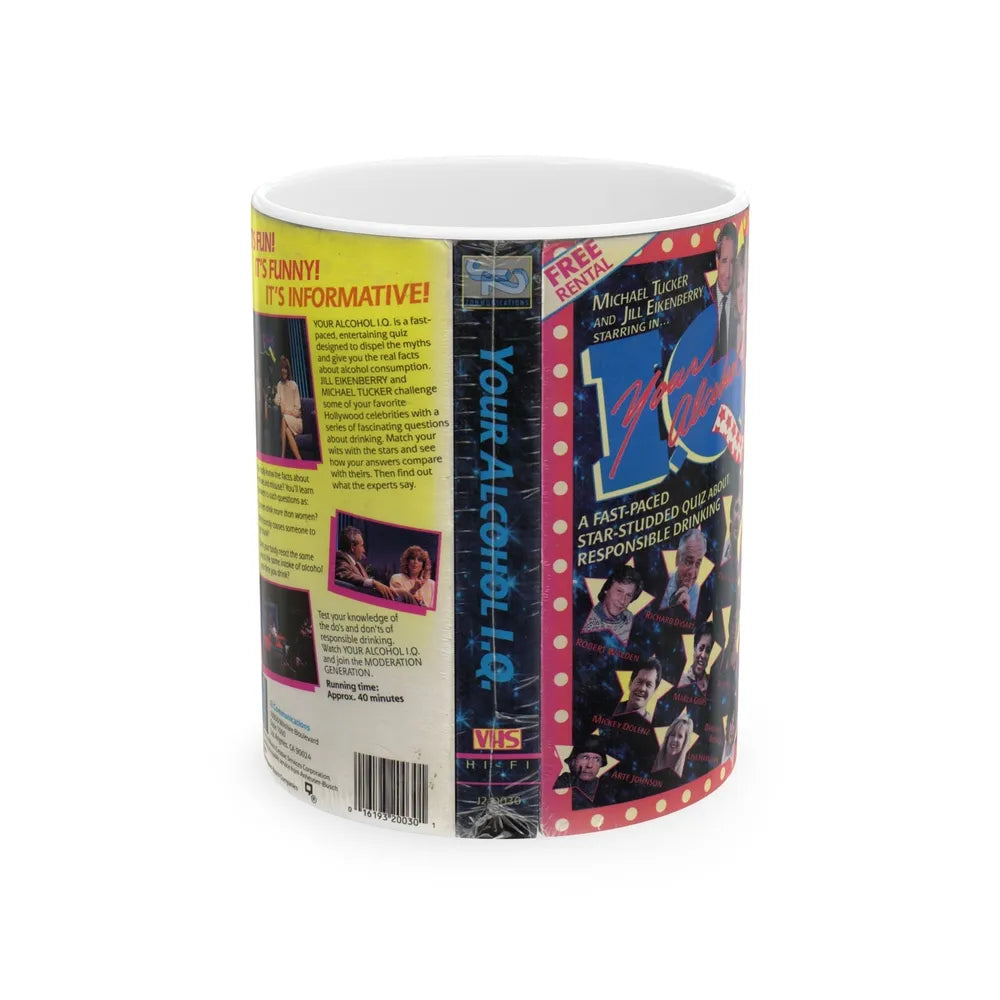 YOUR ALCOHOL IQ (VHS COVER) - White Coffee Mug-11oz-Go Mug Yourself