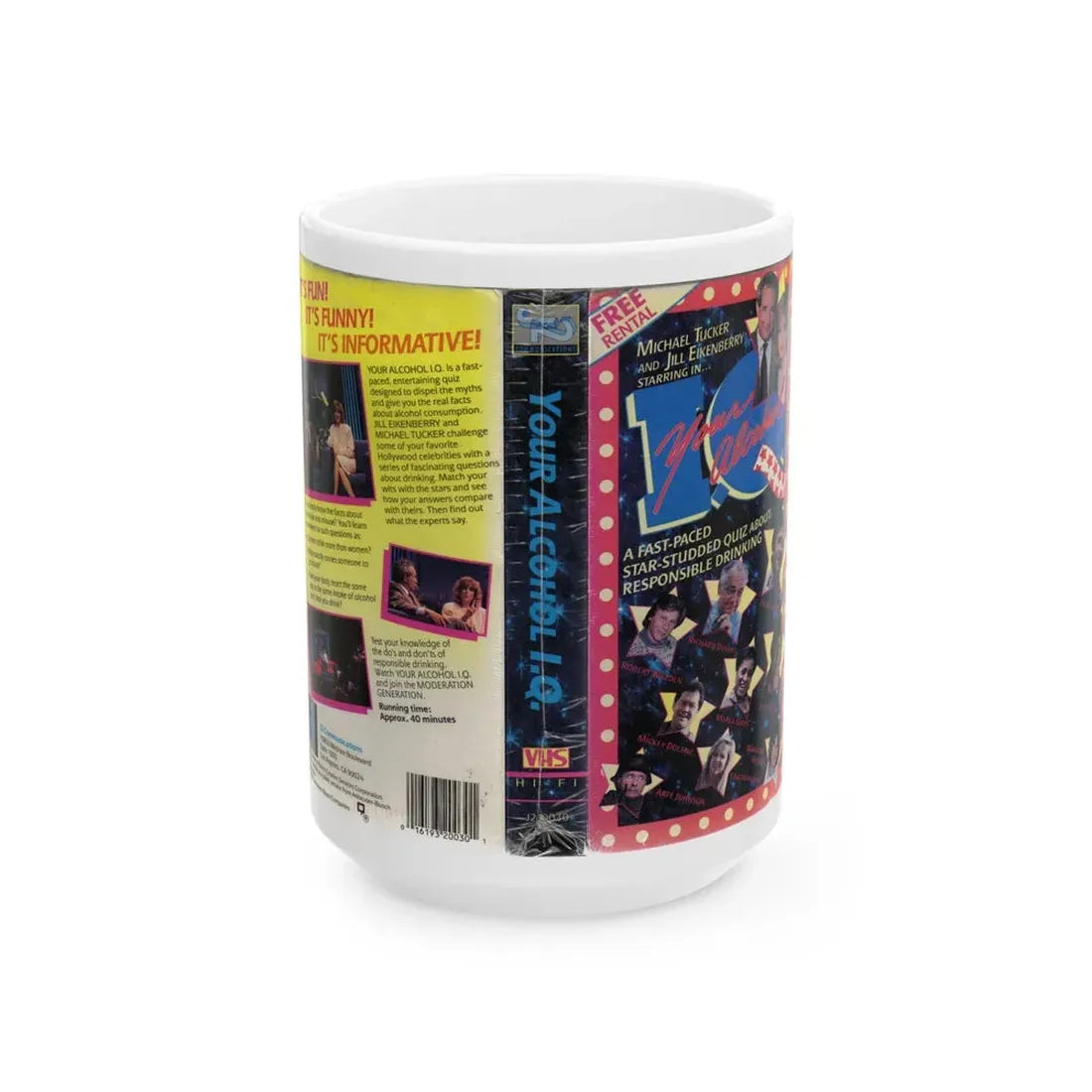 YOUR ALCOHOL IQ (VHS COVER) - White Coffee Mug 15oz - Go Mug Yourself