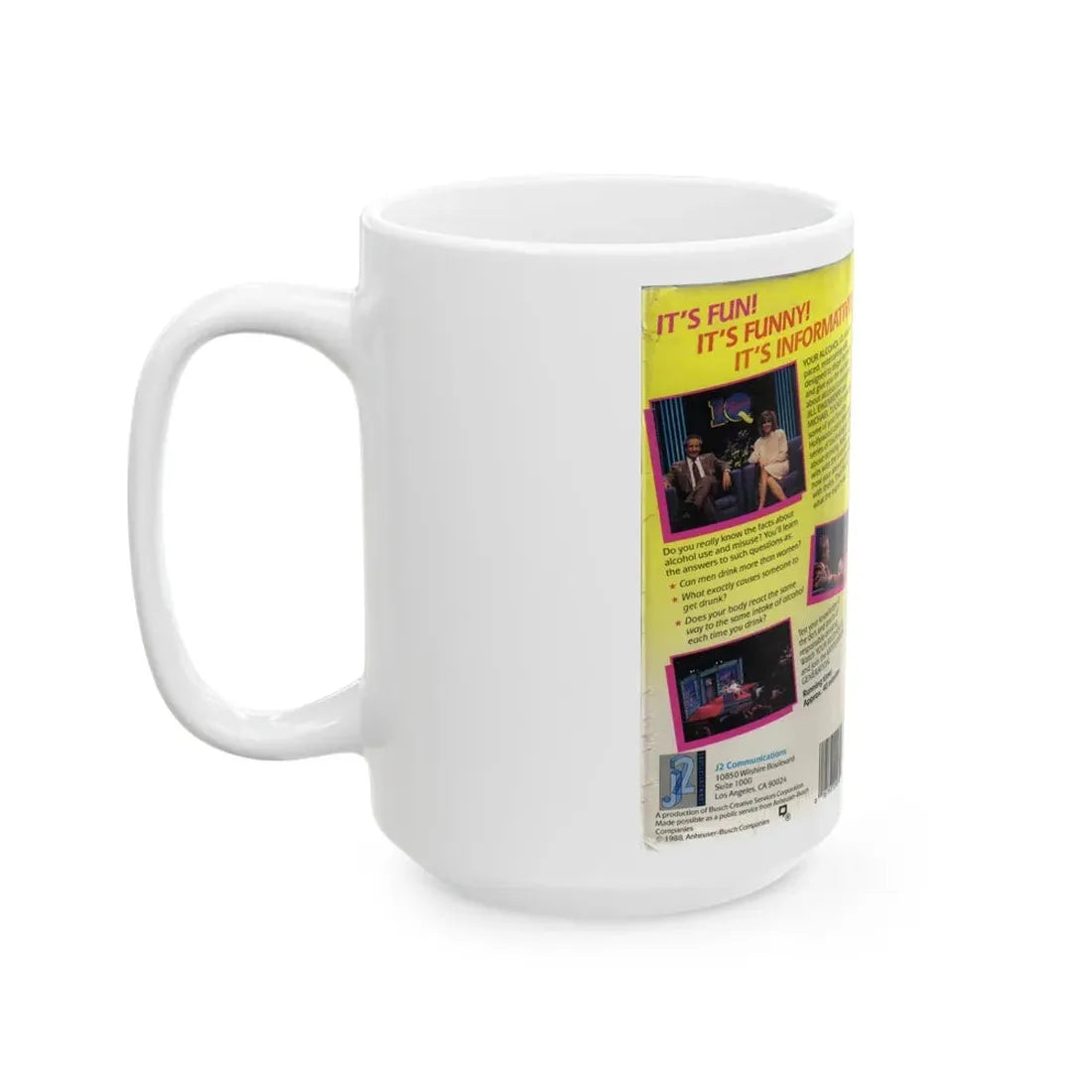 YOUR ALCOHOL IQ (VHS COVER) - White Coffee Mug - Go Mug Yourself