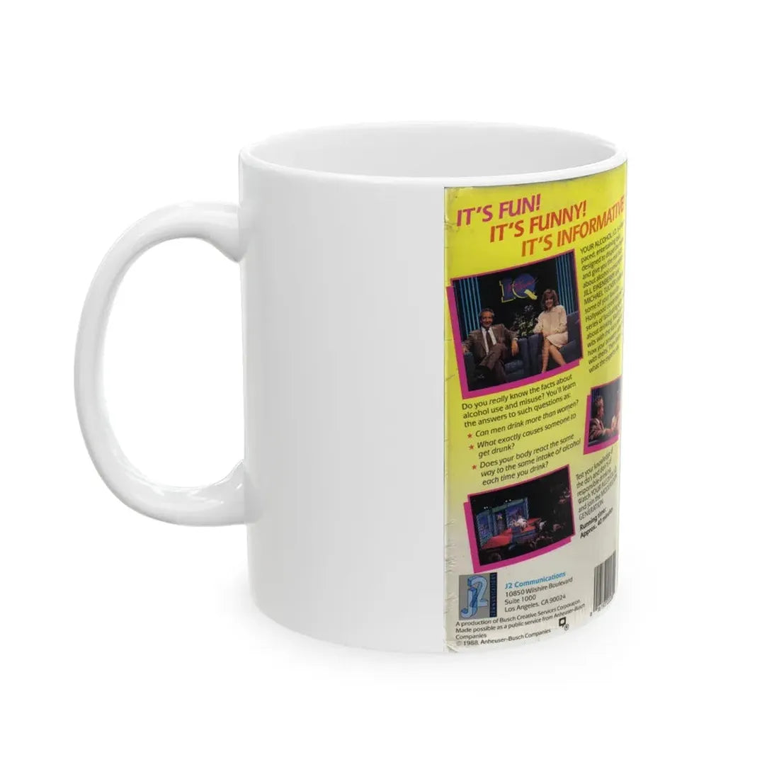 YOUR ALCOHOL IQ (VHS COVER) - White Coffee Mug - Go Mug Yourself