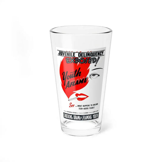 YOUTH AFLAME 1944 Movie Poster - Pint Glass 16oz 16oz - Go Mug Yourself