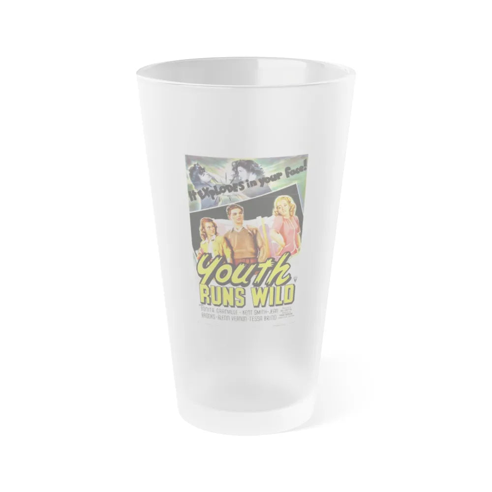 YOUTH RUNS WILD 1944 Movie Poster - Frosted Pint Glass 16oz-Go Mug Yourself