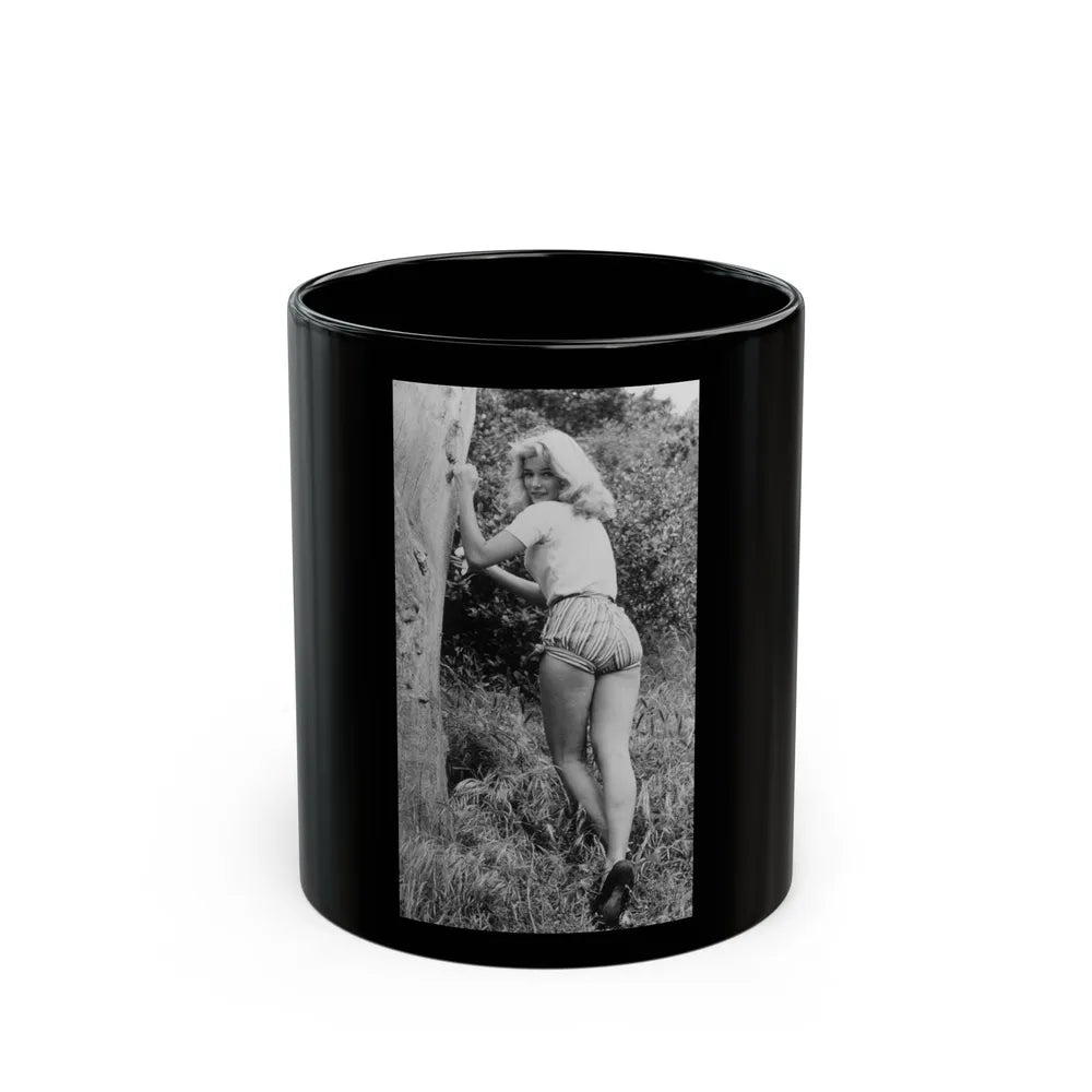 Yvette Mimieux #09 (Vintage Female Icon) Black Coffee Mug-11oz-Go Mug Yourself