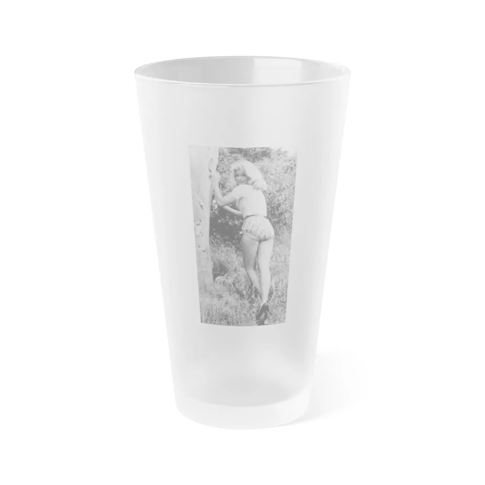 Yvette Mimieux #09 (Vintage Female Icon) Frosted Pint Glass 16oz-16oz-Frosted-Go Mug Yourself