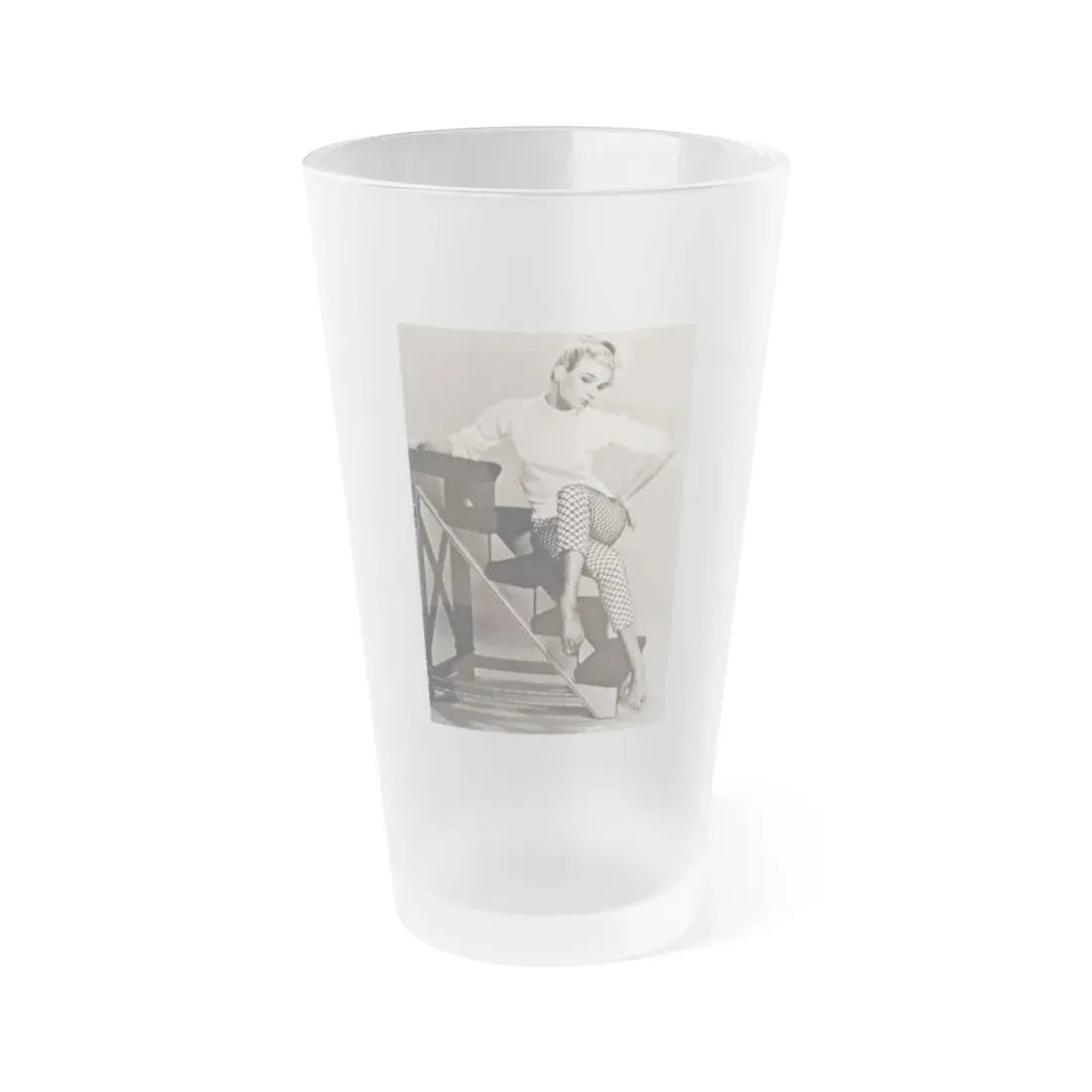 Yvette Mimieux #100 (Vintage Female Icon) Frosted Pint Glass 16oz 16oz Frosted - Go Mug Yourself