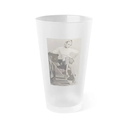 Yvette Mimieux #100 (Vintage Female Icon) Frosted Pint Glass 16oz 16oz Frosted - Go Mug Yourself