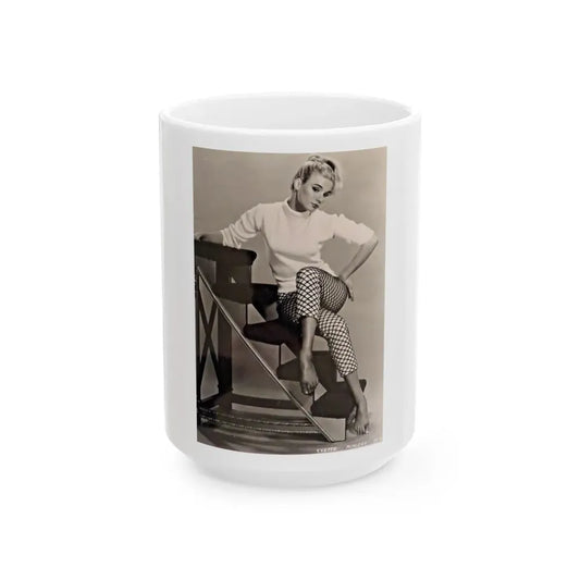 Yvette Mimieux #100 (Vintage Female Icon) White Coffee Mug 15oz - Go Mug Yourself