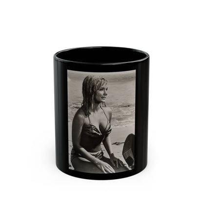 Yvette Mimieux #102 (Vintage Female Icon) Black Coffee Mug-11oz-Go Mug Yourself