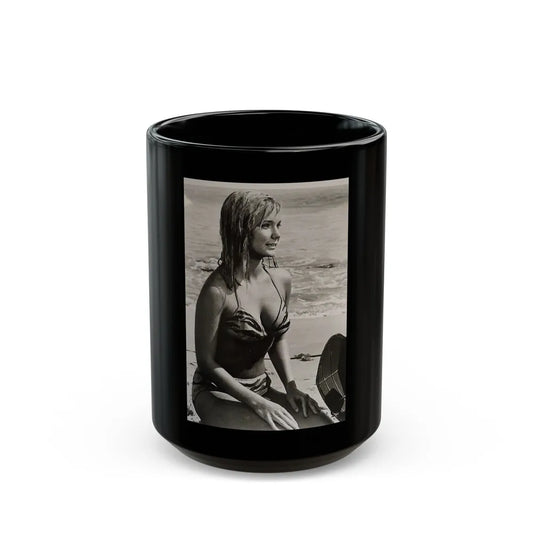 Yvette Mimieux #102 (Vintage Female Icon) Black Coffee Mug-15oz-Go Mug Yourself