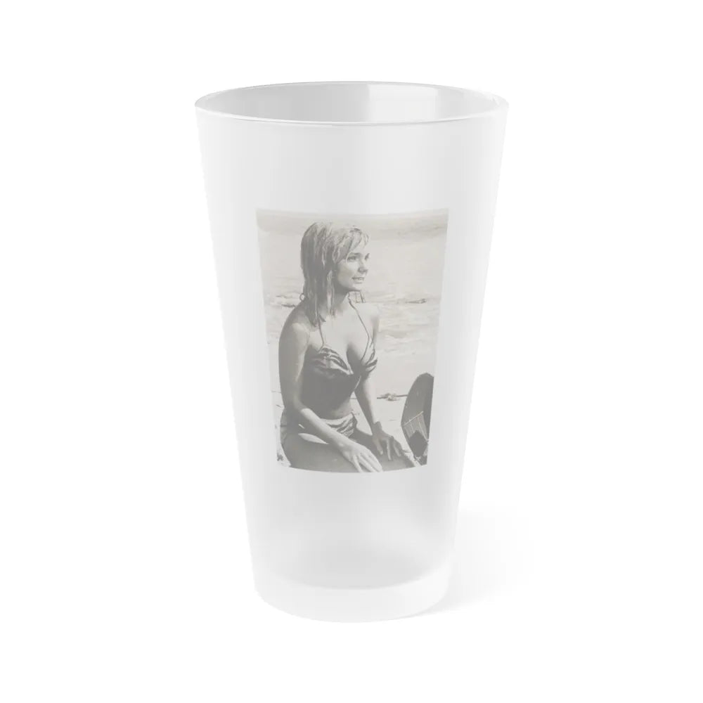 Yvette Mimieux #102 (Vintage Female Icon) Frosted Pint Glass 16oz-16oz-Frosted-Go Mug Yourself