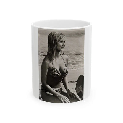 Yvette Mimieux #102 (Vintage Female Icon) White Coffee Mug-11oz-Go Mug Yourself