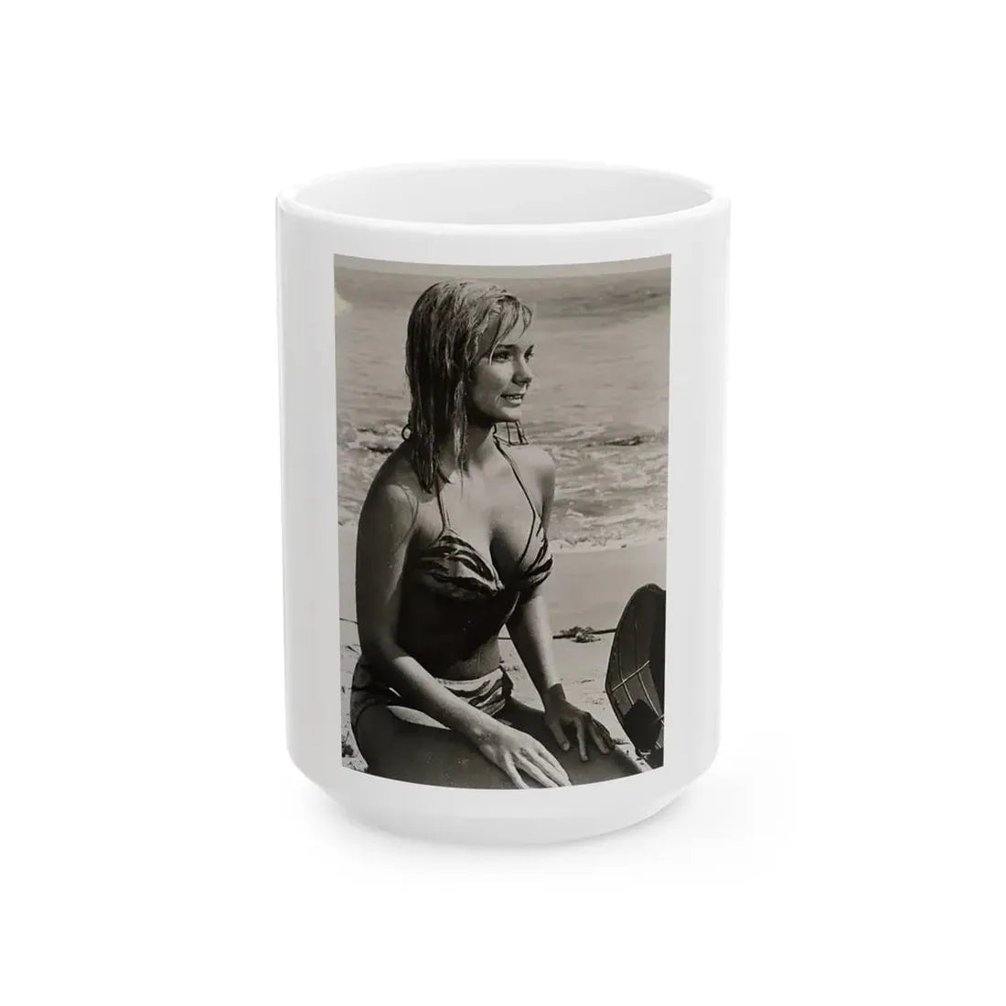 Yvette Mimieux #102 (Vintage Female Icon) White Coffee Mug 15oz - Go Mug Yourself