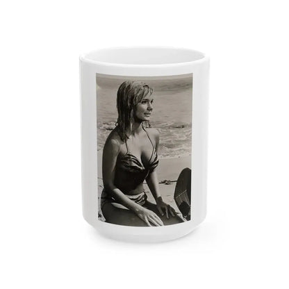 Yvette Mimieux #102 (Vintage Female Icon) White Coffee Mug 15oz - Go Mug Yourself