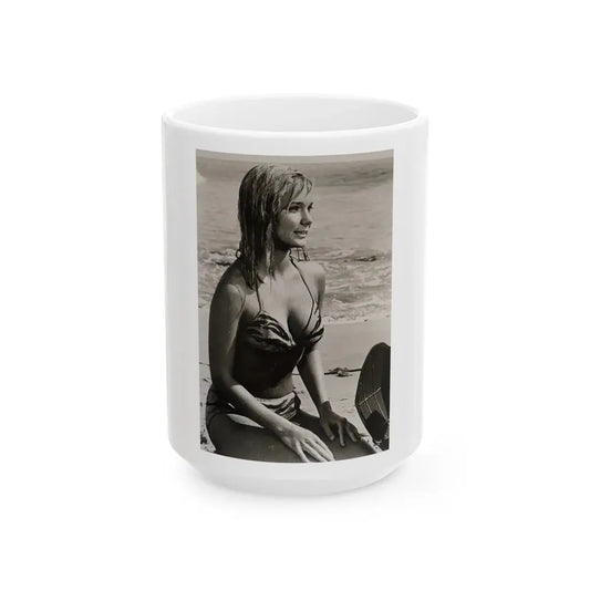 Yvette Mimieux #102 (Vintage Female Icon) White Coffee Mug 15oz - Go Mug Yourself
