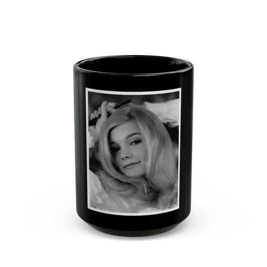 Yvette Mimieux #108 (Vintage Female Icon) Black Coffee Mug-15oz-Go Mug Yourself