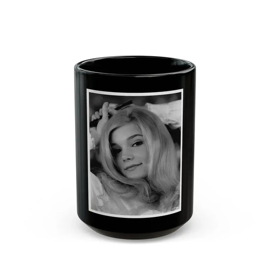 Yvette Mimieux #108 (Vintage Female Icon) Black Coffee Mug 15oz - Go Mug Yourself