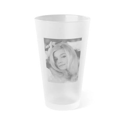 Yvette Mimieux #108 (Vintage Female Icon) Frosted Pint Glass 16oz-16oz-Frosted-Go Mug Yourself