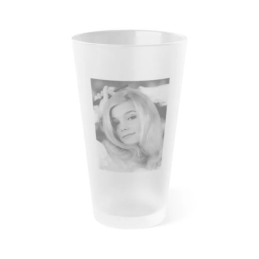 Yvette Mimieux #108 (Vintage Female Icon) Frosted Pint Glass 16oz-16oz-Frosted-Go Mug Yourself