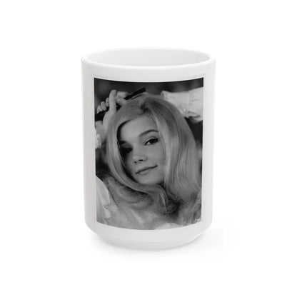 Yvette Mimieux #108 (Vintage Female Icon) White Coffee Mug-15oz-Go Mug Yourself