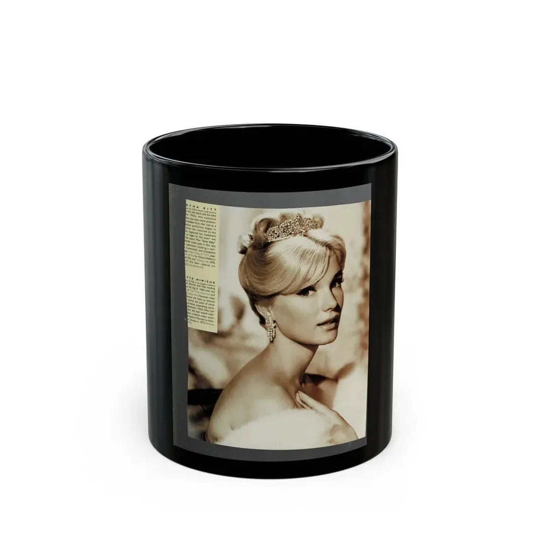 Yvette Mimieux #117 (Vintage Female Icon) Black Coffee Mug 11oz - Go Mug Yourself