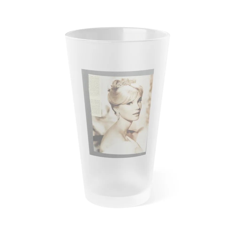 Yvette Mimieux #117 (Vintage Female Icon) Frosted Pint Glass 16oz-16oz-Frosted-Go Mug Yourself