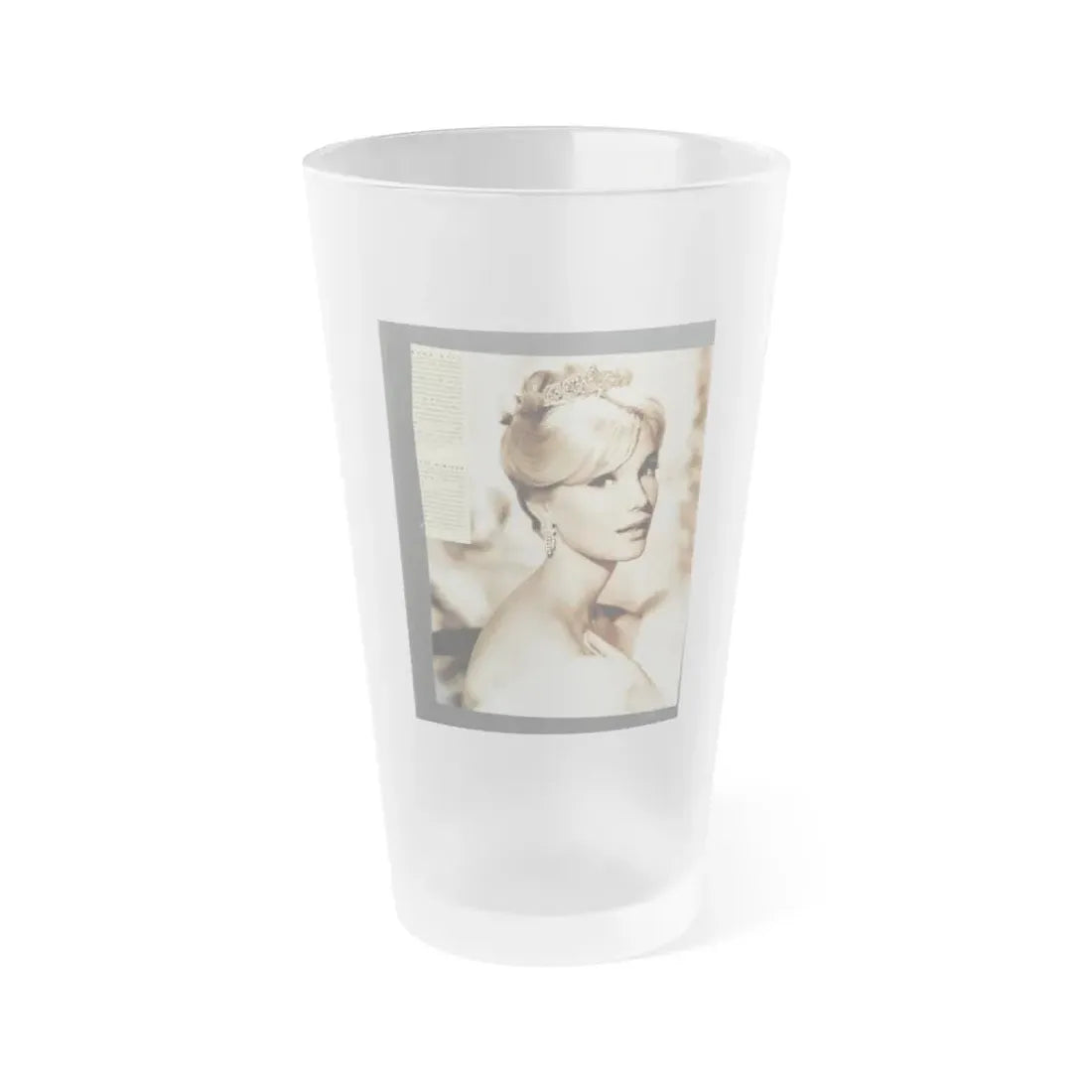 Yvette Mimieux #117 (Vintage Female Icon) Frosted Pint Glass 16oz 16oz Frosted - Go Mug Yourself