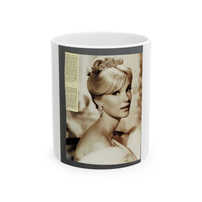 Yvette Mimieux #117 (Vintage Female Icon) White Coffee Mug-11oz-Go Mug Yourself