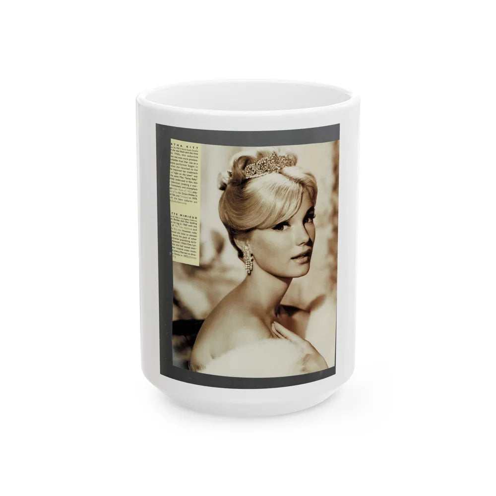 Yvette Mimieux #117 (Vintage Female Icon) White Coffee Mug-15oz-Go Mug Yourself