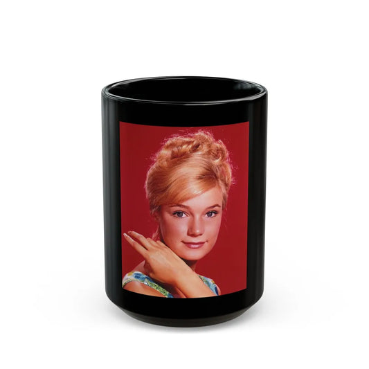 Yvette Mimieux #44 (Vintage Female Icon) Black Coffee Mug-15oz-Go Mug Yourself