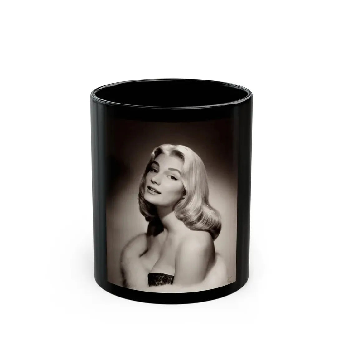 Yvette Mimieux #48 (Vintage Female Icon) Black Coffee Mug 11oz - Go Mug Yourself