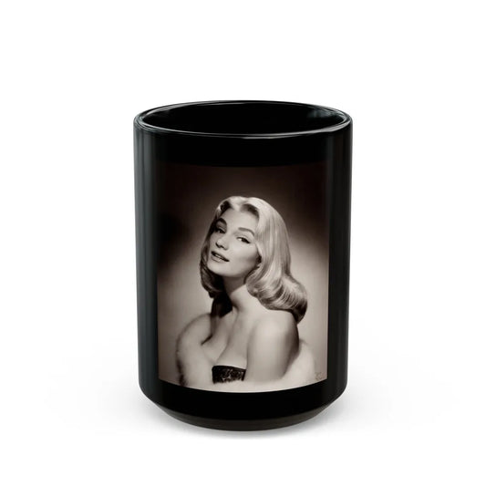 Yvette Mimieux #48 (Vintage Female Icon) Black Coffee Mug-15oz-Go Mug Yourself