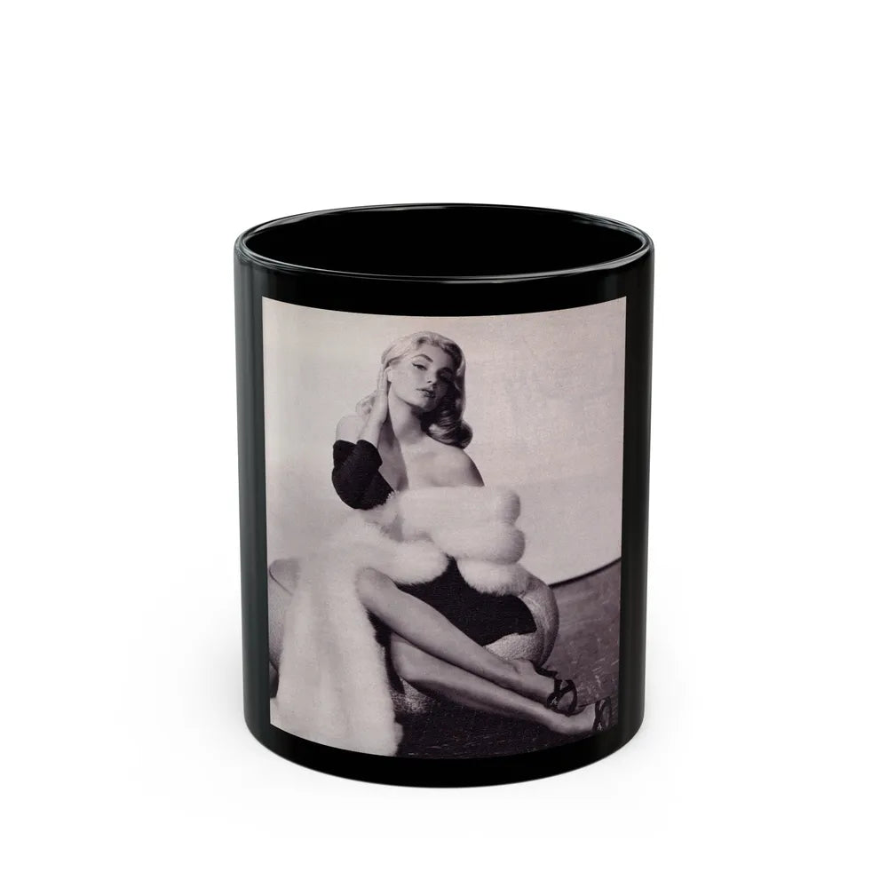 Yvette Mimieux #50 (Vintage Female Icon) Black Coffee Mug-11oz-Go Mug Yourself