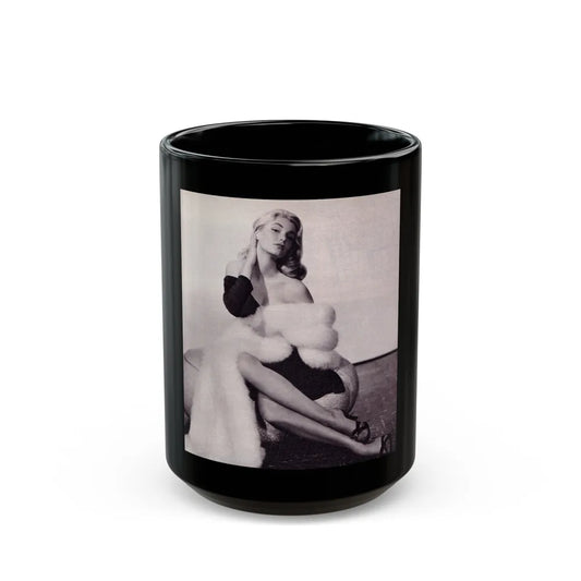 Yvette Mimieux #50 (Vintage Female Icon) Black Coffee Mug-15oz-Go Mug Yourself