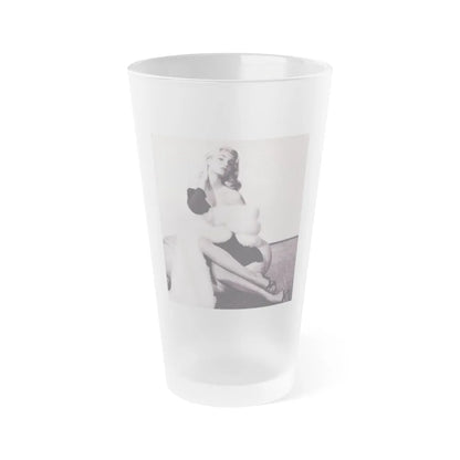 Yvette Mimieux #50 (Vintage Female Icon) Frosted Pint Glass 16oz-16oz-Frosted-Go Mug Yourself