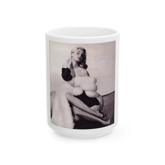 Yvette Mimieux #50 (Vintage Female Icon) White Coffee Mug 15oz - Go Mug Yourself