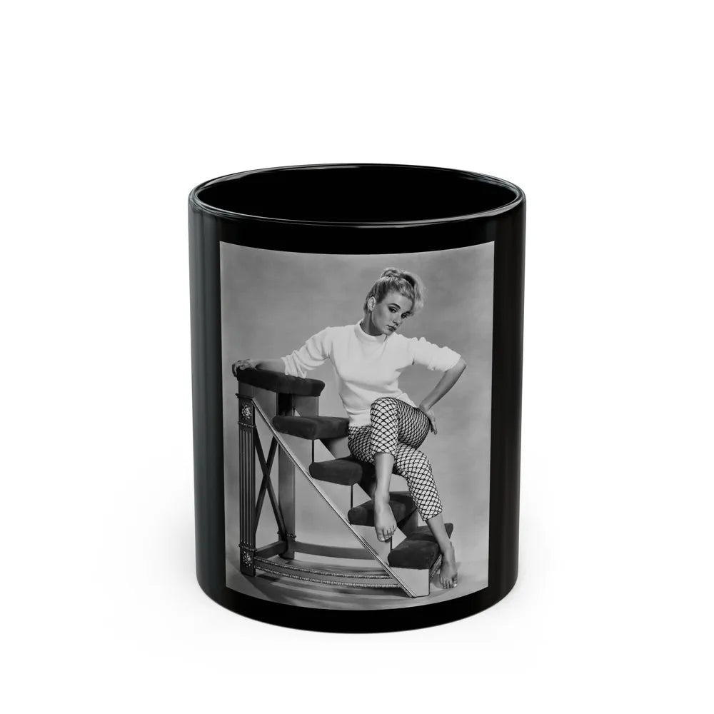 Yvette Mimieux #51 (Vintage Female Icon) Black Coffee Mug-11oz-Go Mug Yourself