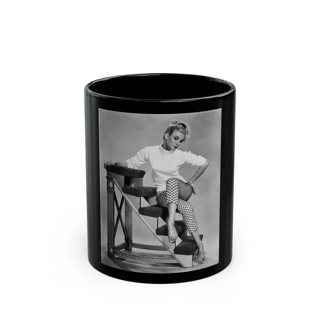 Yvette Mimieux #51 (Vintage Female Icon) Black Coffee Mug 11oz - Go Mug Yourself