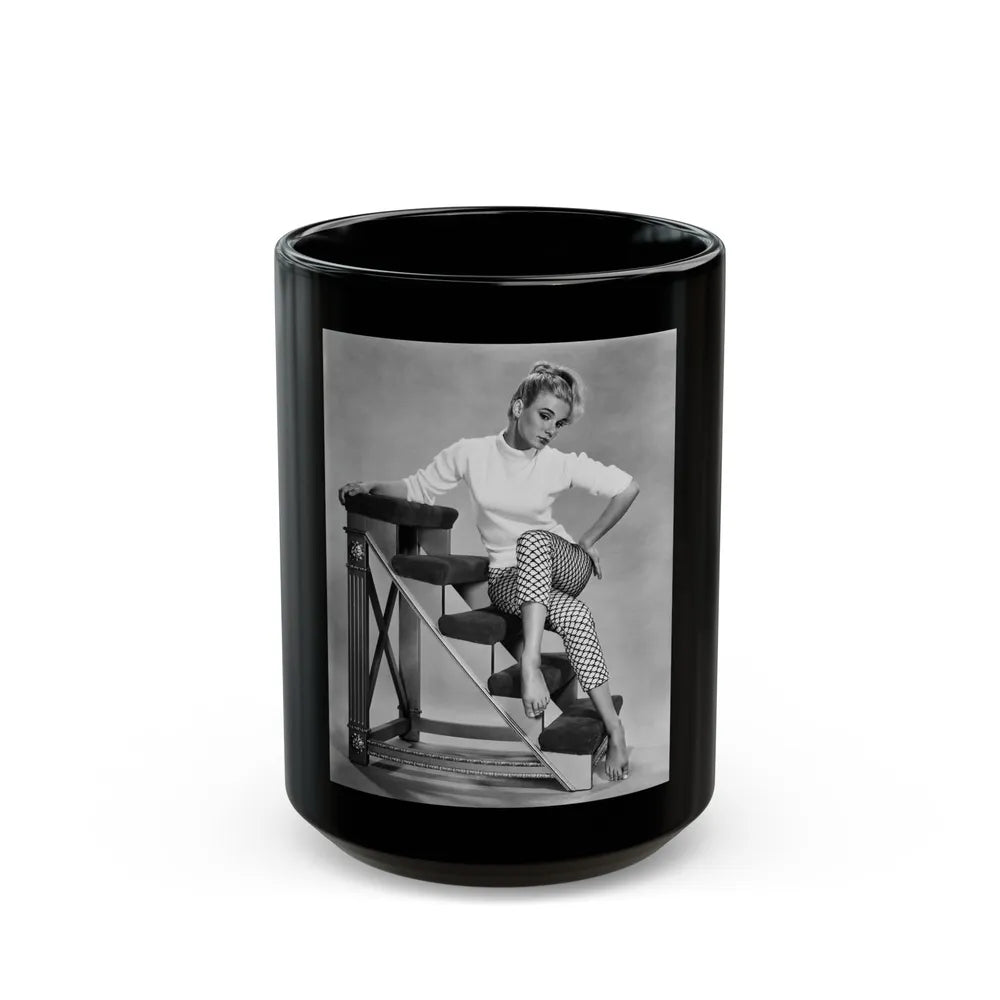 Yvette Mimieux #51 (Vintage Female Icon) Black Coffee Mug-15oz-Go Mug Yourself