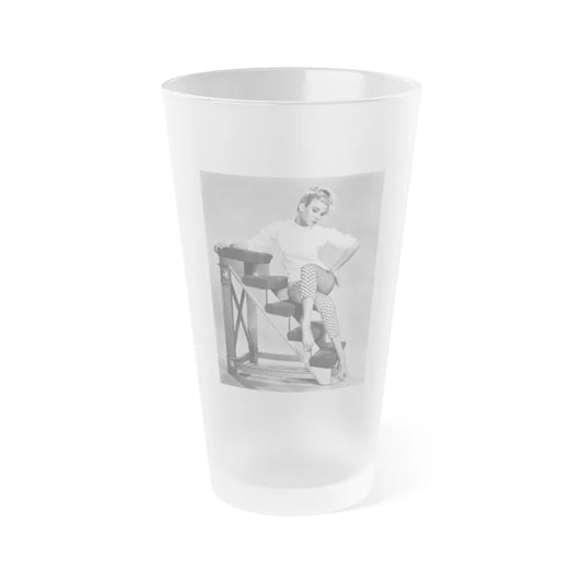 Yvette Mimieux #51 (Vintage Female Icon) Frosted Pint Glass 16oz-16oz-Frosted-Go Mug Yourself