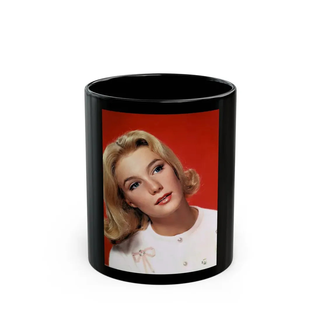 Yvette Mimieux #52 (Vintage Female Icon) Black Coffee Mug 11oz - Go Mug Yourself