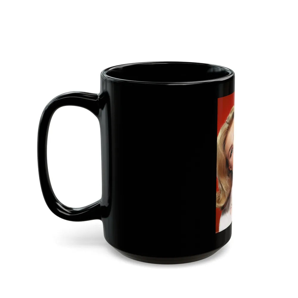 Yvette Mimieux #52 (Vintage Female Icon) Black Coffee Mug-Go Mug Yourself