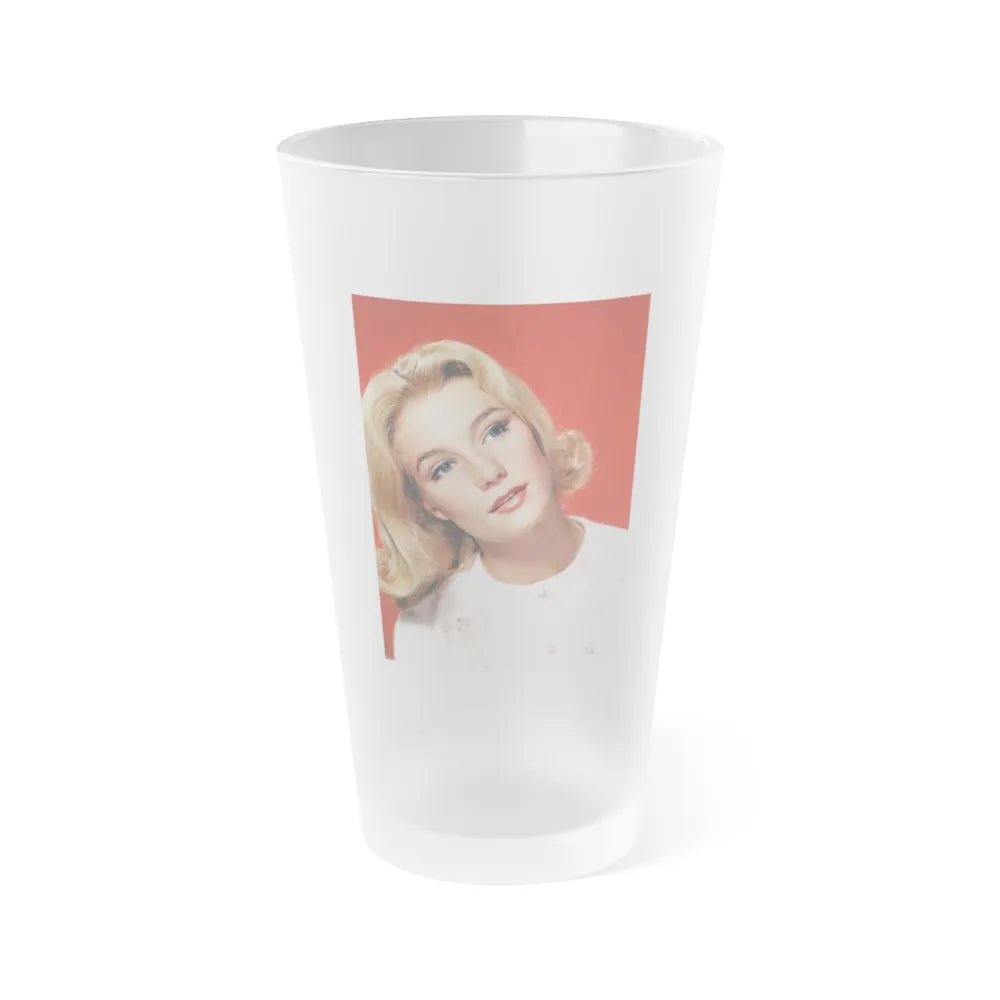 Yvette Mimieux #52 (Vintage Female Icon) Frosted Pint Glass 16oz-16oz-Frosted-Go Mug Yourself